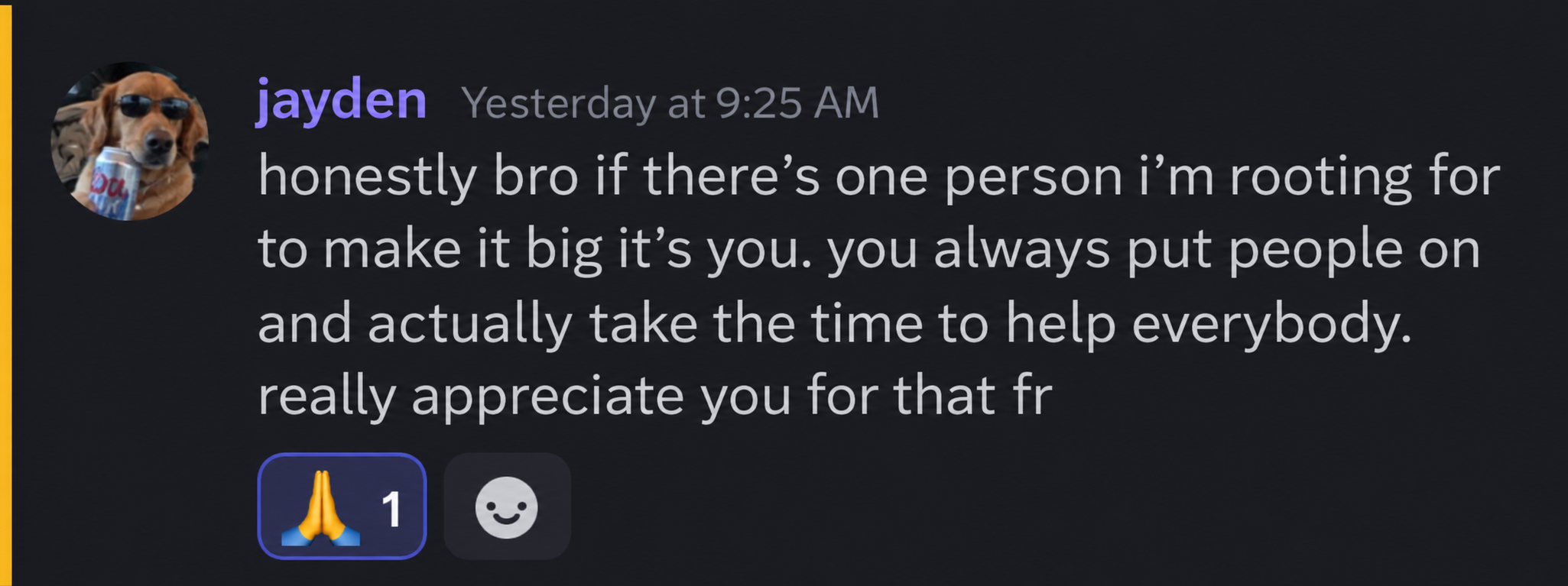 Jayden praises Kobe for helping members