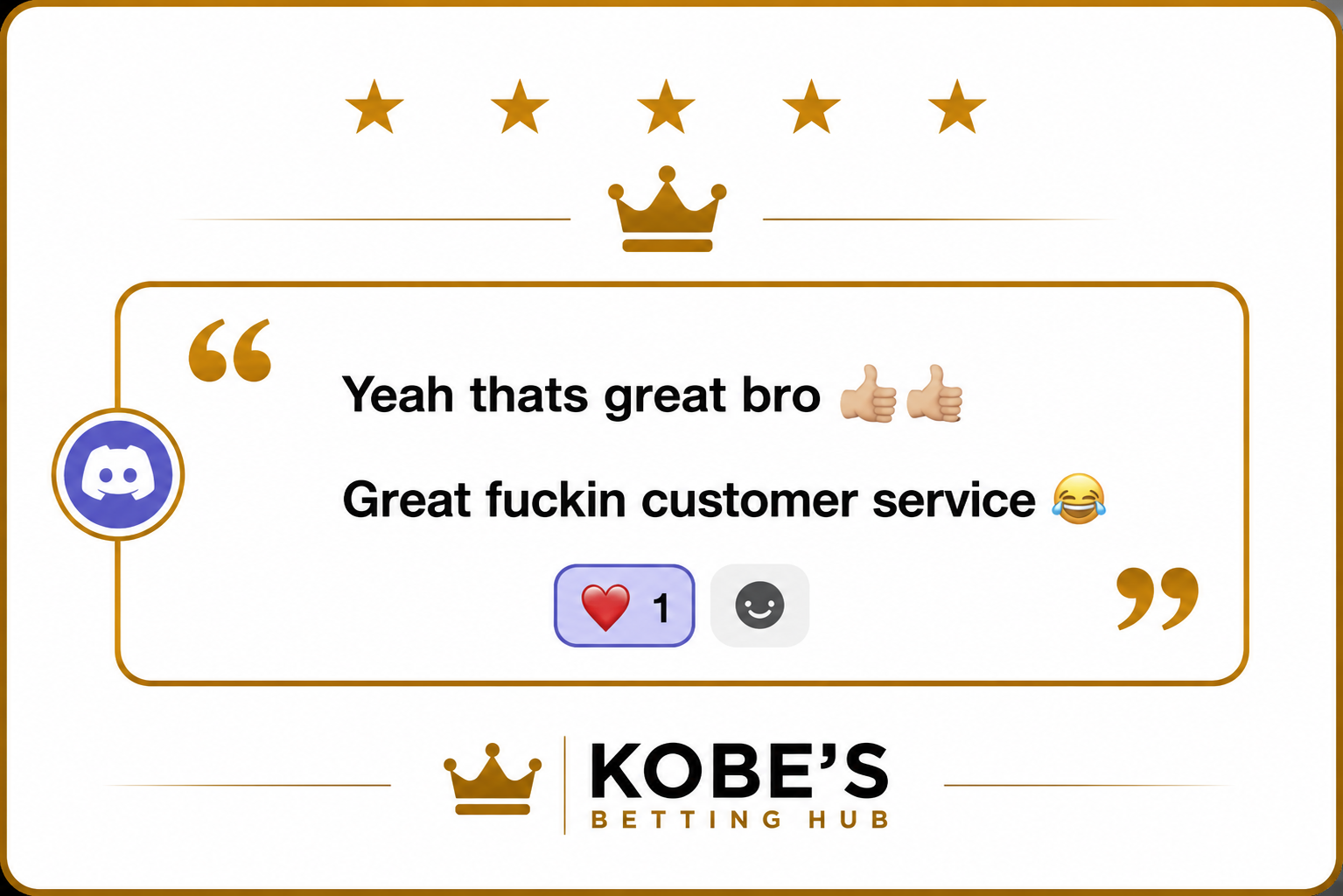 Member feedback praising customer service